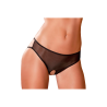 CROTCHLESS CAGE BACK BOYSHORT BLACK, M/L