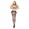BOMBSHELL BOUDOIR V WIRE 3 PC SET BLACK, L