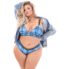 NO FUCKS GIVEN BRALETTE & CHEEKY PANTY BLUE, QS