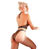 THIRST TRAP KEYHOLE HALTER TOP & BIKINI PANTY LEO, L/XL
