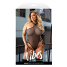 BADDIE GLITTER MESH BODYSUIT WITH SNAP CLOSURE BLACK, QS