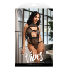 BARBED WIRE FISHNET BODYSUIT BLACK, L/XL