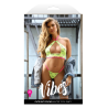CUTE BUT PSYCHO UV REACTIVE HALTER TOP & PANTY YELLOW, L/XL