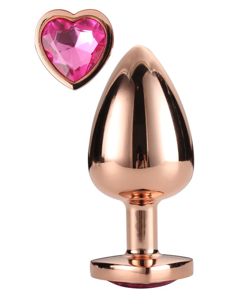 GLEAMING LOVE ROSE GOLD PLUG LARGE
