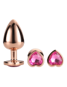 GLEAMING LOVE ROSE GOLD PLUG SET