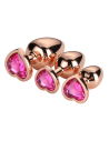 GLEAMING LOVE ROSE GOLD PLUG SET