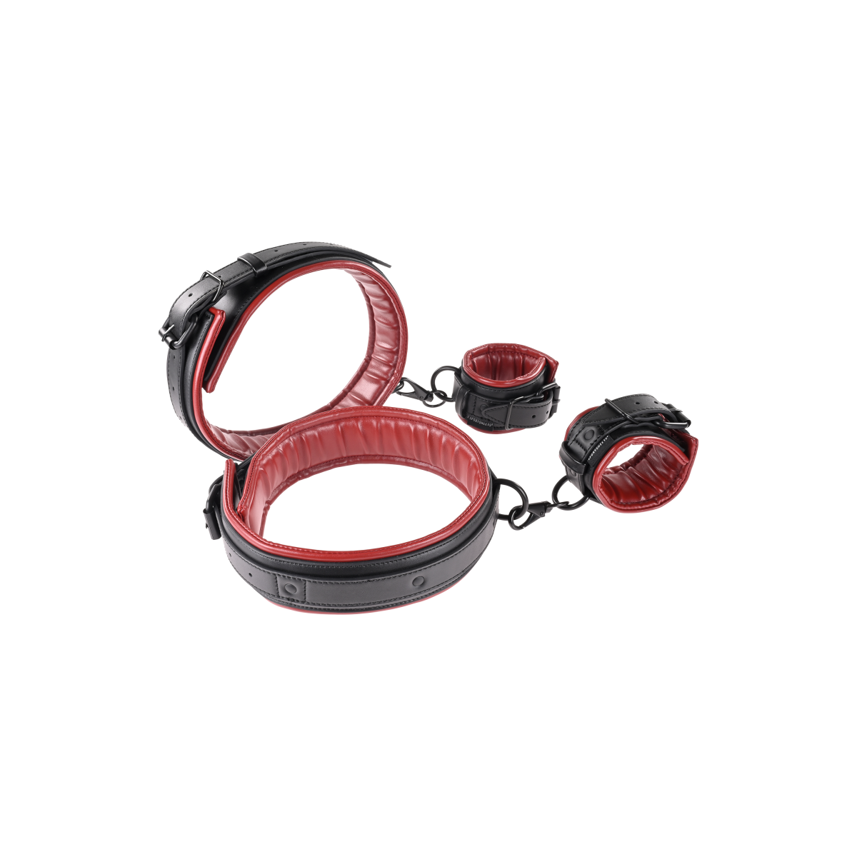 SPORTSHEETS SAFFRON THIGH AND WRIST CUF SET BLACK