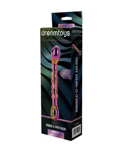 Szklane dildo Glamour Ribbed G-Spot - Sklep erotyczny Intymnosc24.pl