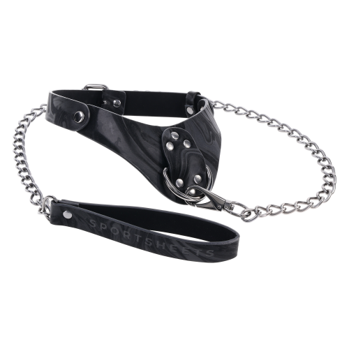 SPORTSHEETS VELVET NOIR COLLAR & LEASH