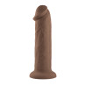 EVOLVED 7 INCH GIRTHY VIBRATING DONG DARK FLESH