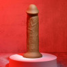 EVOLVED 7 INCH GIRTHY VIBRATING DONG DARK FLESH