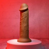EVOLVED 7 INCH GIRTHY VIBRATING DONG DARK FLESH