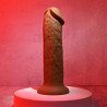 EVOLVED 7 INCH GIRTHY VIBRATING DONG DARK FLESH