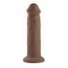EVOLVED 7 INCH GIRTHY VIBRATING DONG DARK FLESH