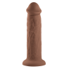 EVOLVED 7 INCH GIRTHY VIBRATING DONG DARK FLESH