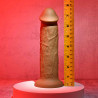 EVOLVED 7 INCH GIRTHY VIBRATING DONG DARK FLESH