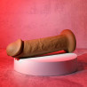 EVOLVED 7 INCH GIRTHY VIBRATING DONG DARK FLESH