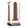 EVOLVED 7 INCH GIRTHY VIBRATING DONG DARK FLESH