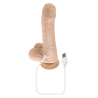EVOLVED PEEK A BOO VIBRATING DILDO 8 INCH LIGHT