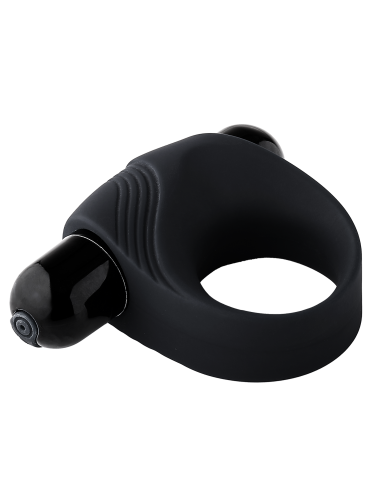 RAMROD VIBRATING COCKRING WITH BIG BULLET BLACK