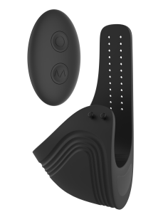RAMROD ADJUSTABLE VIBRATING COCKRING WITH REMOTE BLACK