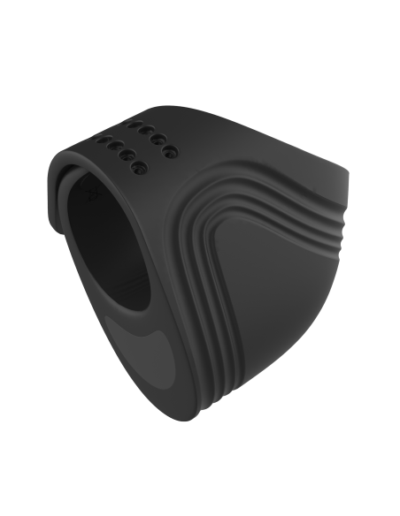 RAMROD ADJUSTABLE VIBRATING COCKRING WITH REMOTE BLACK