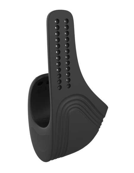 RAMROD ADJUSTABLE VIBRATING COCKRING WITH REMOTE BLACK
