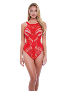 BACI JACQUARD BODYSUIT RED, OS