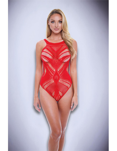 BACI JACQUARD BODYSUIT RED, OS