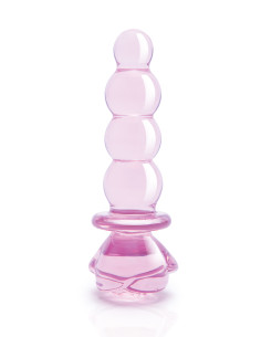 GLAZE GLASS ROSEBUD BEADED  PLUG