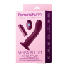 Ciemno fioletowy bezprzewodowy zdalny wibrator Bullet Versa FemmeFunn with S Sleeve - Sklep erotyczny Intymnosc24.pl