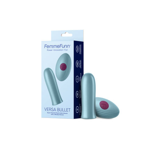 FEMMEFUNN VERSA BULLET WITH REMOTE LIGHT BLUE