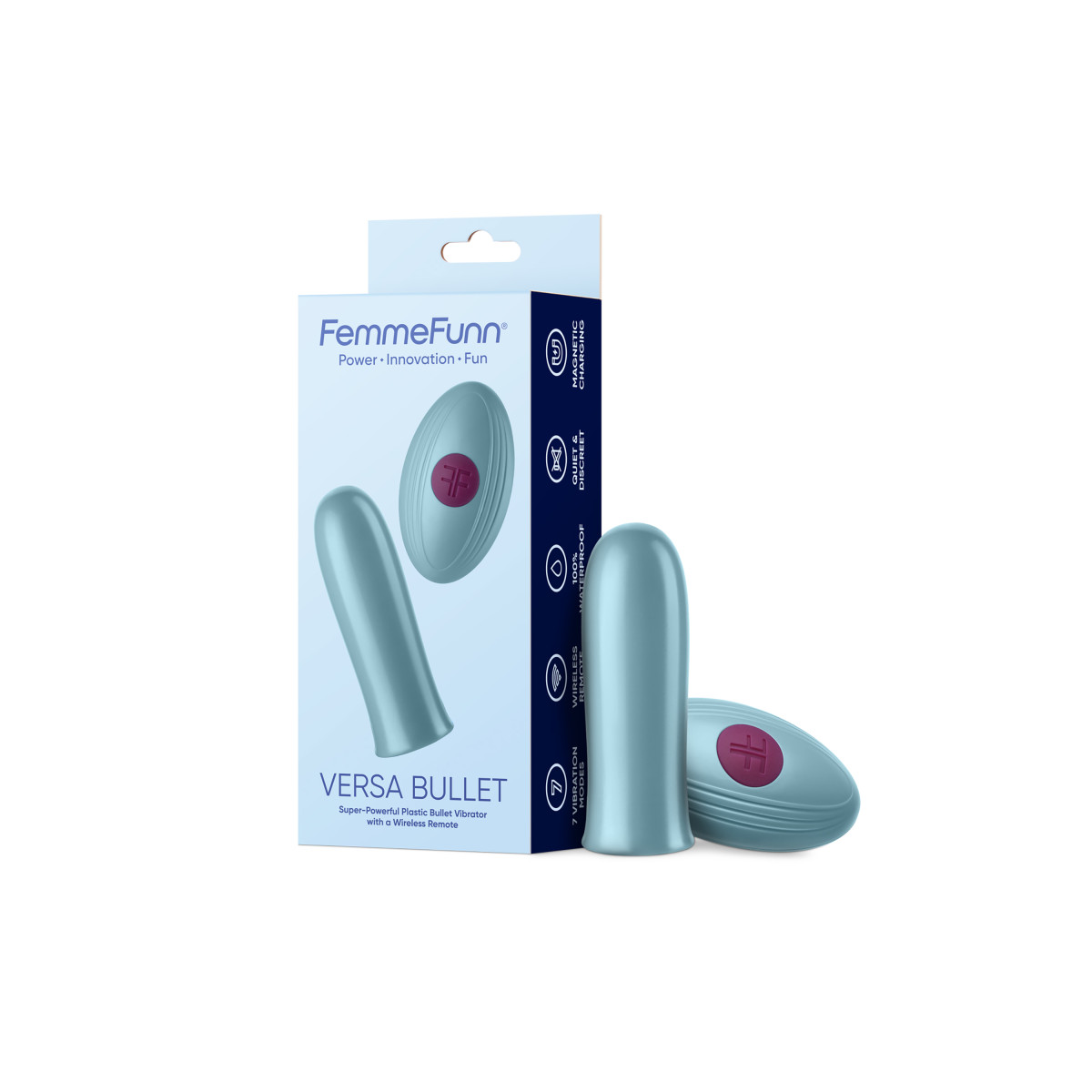 FEMMEFUNN VERSA BULLET WITH REMOTE LIGHT BLUE