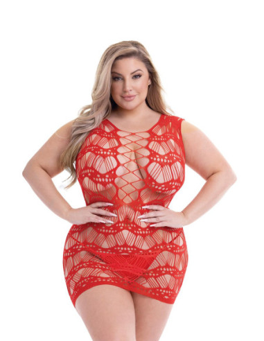 BACI CORSET FRONT LACE MINI DRESS RED, QS