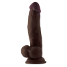 Realistyczne dildo z wibracjami i jądrami Shaft Model N 8.5 inch z płynnym silikonem Mahogany - Sklep erotyczny Intymnosc24.pl