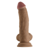 SHAFT MODEL N 8.5 INCH LIQUID SILICONE DONG WITH BALLS OAK