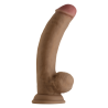 SHAFT MODEL C 8.5 INCH LIQUID SILICONE DONG WITH BALLS OAK