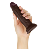 SHAFT MODEL J 5.5 INCH LIQUID SILICONE DONG MAHOGANY