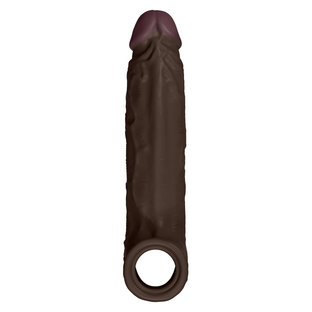 SHAFT SHEATH MODEL F 6.9 INCH LIQUID SILICONE SLEEVE MAHOGANY