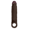 SHAFT SHEATH MODEL F 6.9 INCH LIQUID SILICONE SLEEVE MAHOGANY