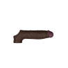 SHAFT SHEATH MODEL F 6.9 INCH LIQUID SILICONE SLEEVE MAHOGANY