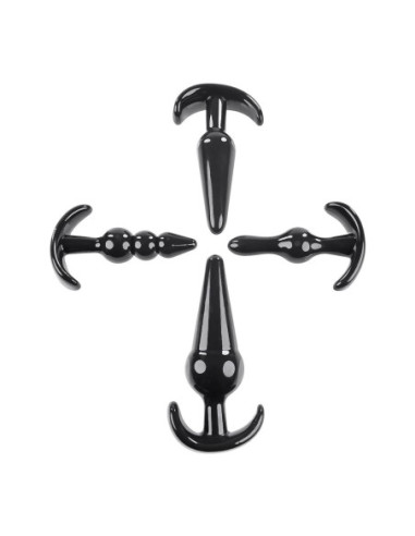 Zestaw czarnych korków analnych Selopa Intro To Plugs