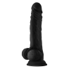 ssasaSHAFT MODEL A 10.5 INCH LIQUID SILICONE DONG WITH BALLS BLACK