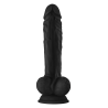 ssasaSHAFT MODEL A 10.5 INCH LIQUID SILICONE DONG WITH BALLS BLACK