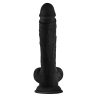 ssasaSHAFT MODEL A 10.5 INCH LIQUID SILICONE DONG WITH BALLS BLACK
