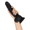 ssasaSHAFT MODEL A 10.5 INCH LIQUID SILICONE DONG WITH BALLS BLACK