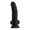 SHAFT MODEL N 8.5 INCH LIQUID SILICONE DONG WITH BALLS BLACK