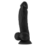 SHAFT MODEL N 9.5 INCH LIQUID SILICONE DONG WITH BALLS BLACK