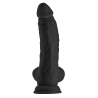SHAFT MODEL N 9.5 INCH LIQUID SILICONE DONG WITH BALLS BLACK