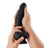 SHAFT MODEL N 9.5 INCH LIQUID SILICONE DONG WITH BALLS BLACK